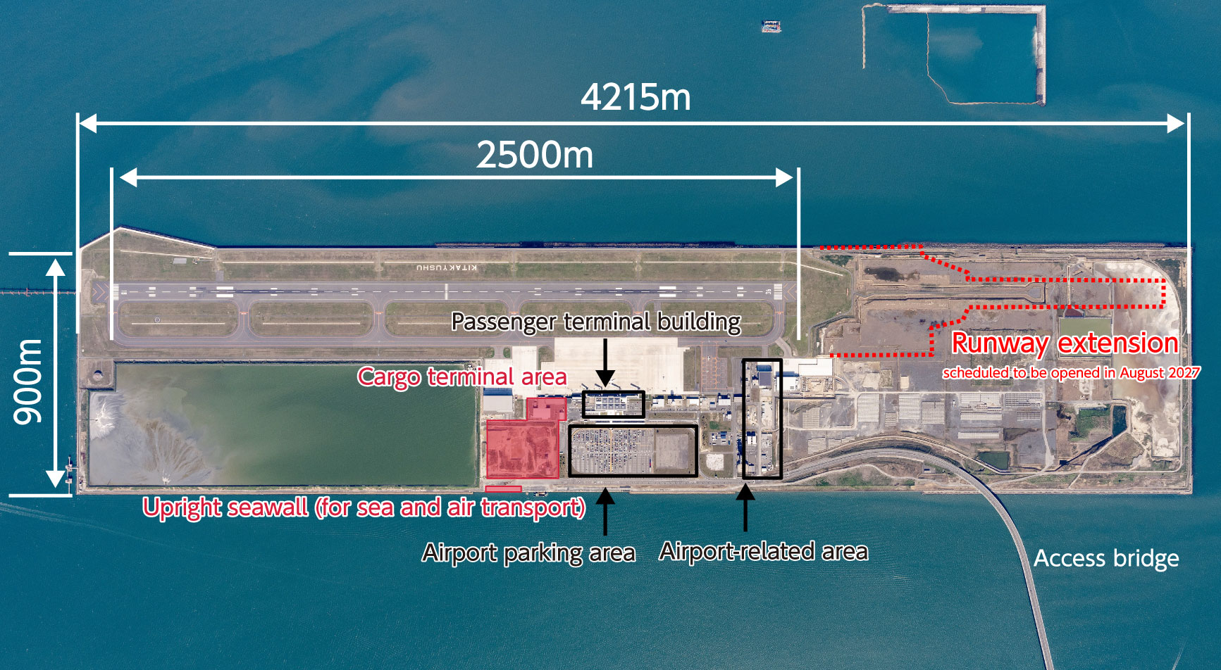 北九州空港島の現況図